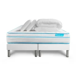 BODYCAREPack BODYZONE Ressorts ensaches, visco 5 zones Ultra epaisseur ,Couette et 2 oreillers