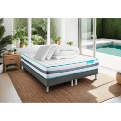 BODYCAREPack BODYZONE Ressorts ensaches 3 zones Ultra epaisseur,Couette ,2 oreillers