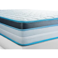 BODYCAREPack matelas BodyFit sommier kit blanc Couette et 2 oreillers