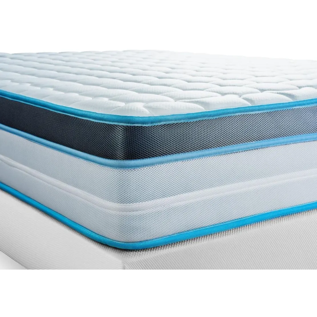 BODYCAREPack matelas BodyFit sommier kit blanc Couette et 2 oreillers