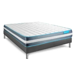 BODYCAREPack matelas BodyFormsommier kit gris Couette et 2 oreillers