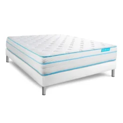 BODYCAREPack matelas BodyMax sommier kit blanc Couette et 2 oreillers