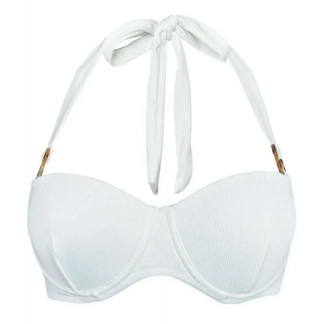 Brigitte BardotHaut de maillot de bain armatures Blanc- MISTRAL