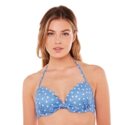Brigitte BardotHaut de maillot de bain push-up - Bleu Brigitte Bardot- COQUILLAGE