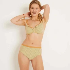 Brigitte BardotHaut de maillot de bain armatures Marron- ICONIQUE
