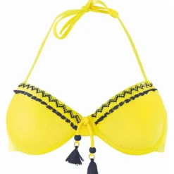 Brigitte BardotHaut de maillot à armatures jaune/marine Mambo BRIGITTE BARDOT-jaune