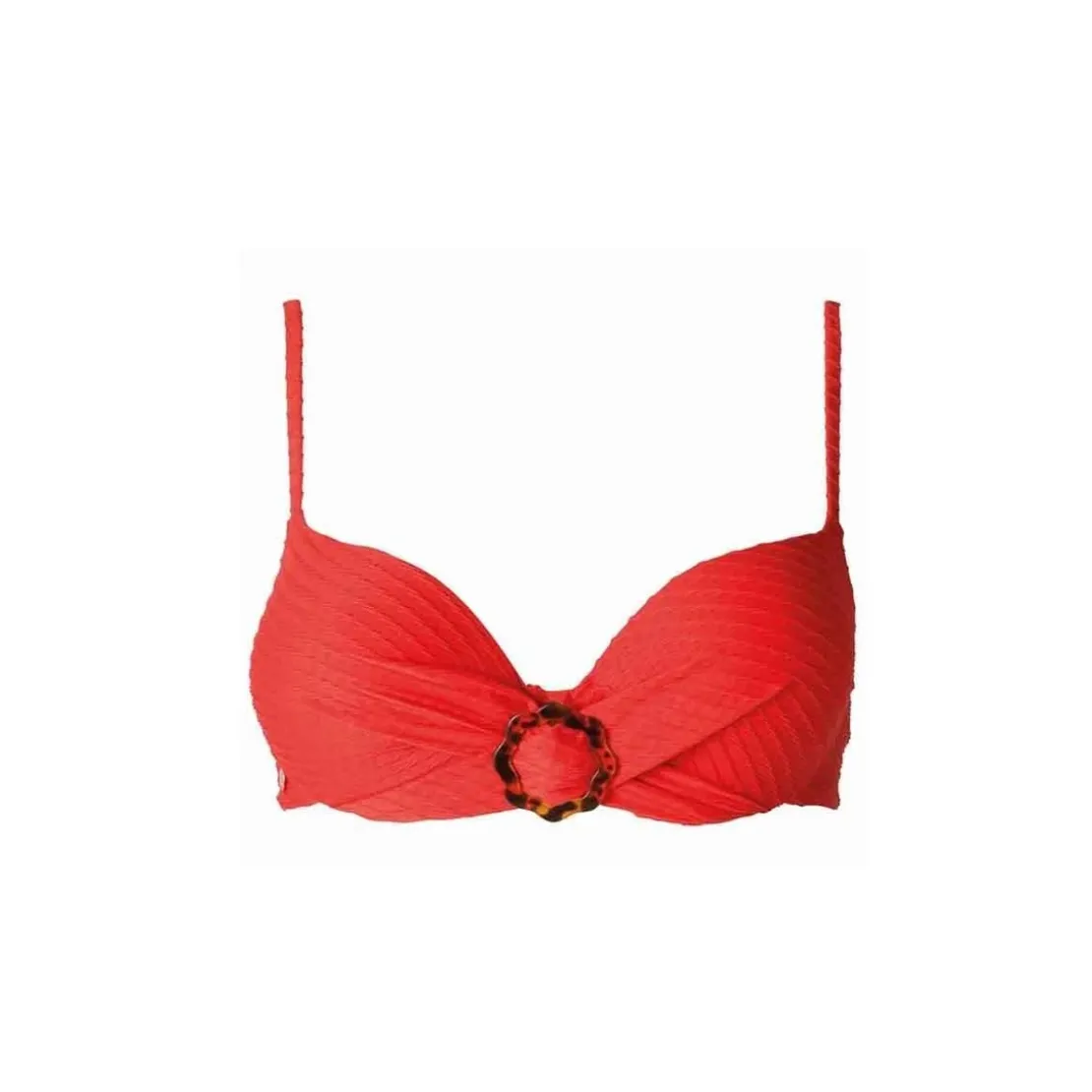 Brigitte BardotHaut de maillot de bain coques push up rouge Rivage