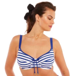 Brigitte BardotHaut de maillot de bain armatures - Bleu Brigitte Bardot- MARINIERE