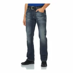 Bruno BananiJean coupe droite denim effet usé homme Bruno Banani longueur 34 - Multicolore en coton