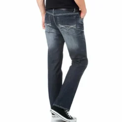Bruno BananiJean coupe droite denim effet usé homme Bruno Banani longueur 34 - Multicolore en coton