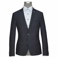 Bruno BananiVeste de costume en jersey aspect chiné homme bleu