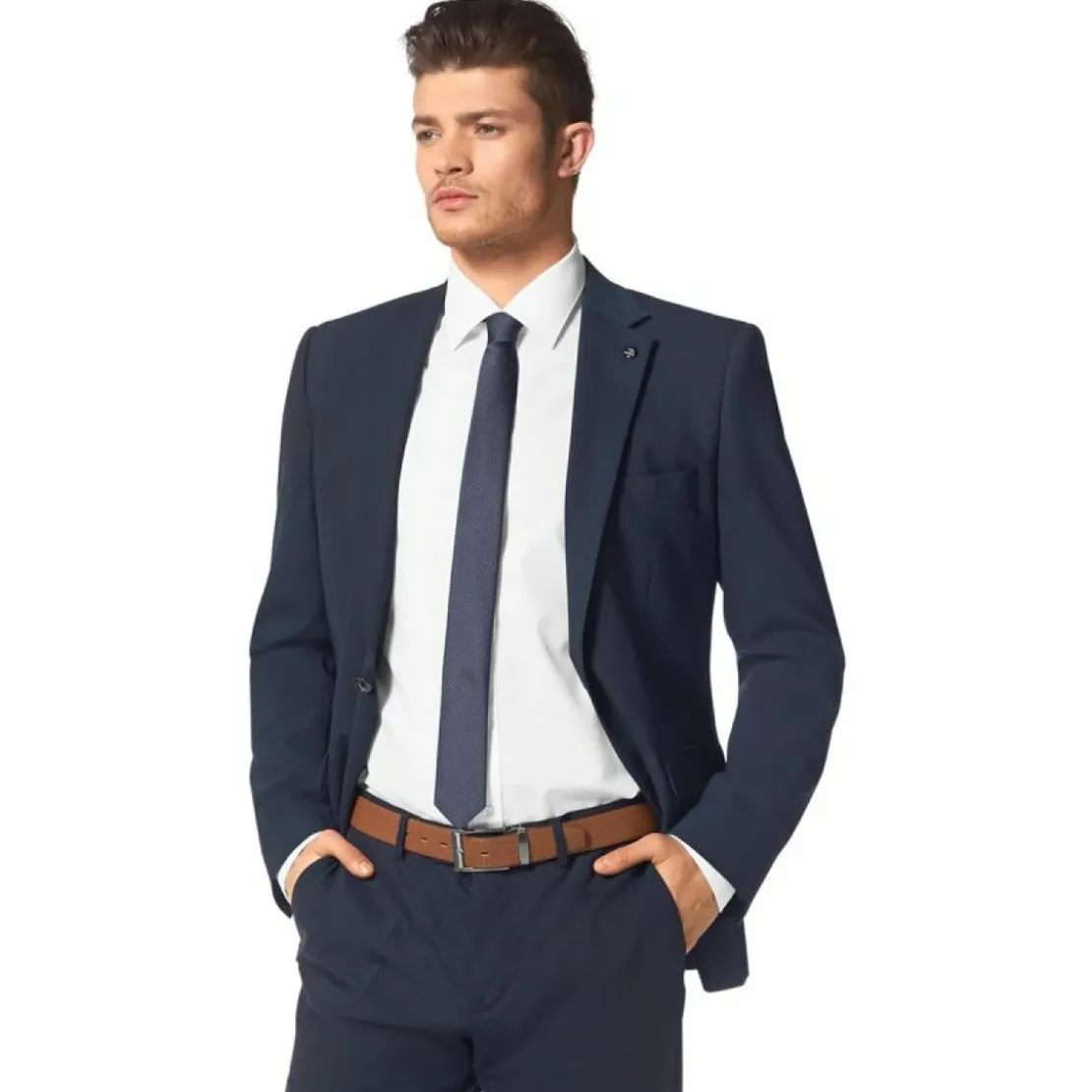 Bruno BananiVeste de costume 2 boutons homme Montana Bruno Banani - Bleu en laine