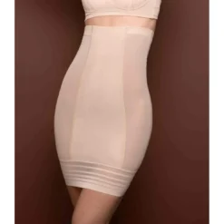 Bye BraJupe taille haute gainante Beige Bye Bra- POWERMESH SHAPEWEAR