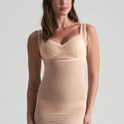 Bye BraRobe buste ouvert gainante Marron Bye Bra- POWERMESH SHAPEWEAR