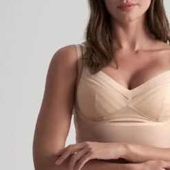 Bye BraRobe buste ouvert gainante Marron Bye Bra- POWERMESH SHAPEWEAR