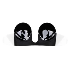 Bye BraSoutien-gorge bandeau adhésif dos nu et décolleté plongeant noir en tissu