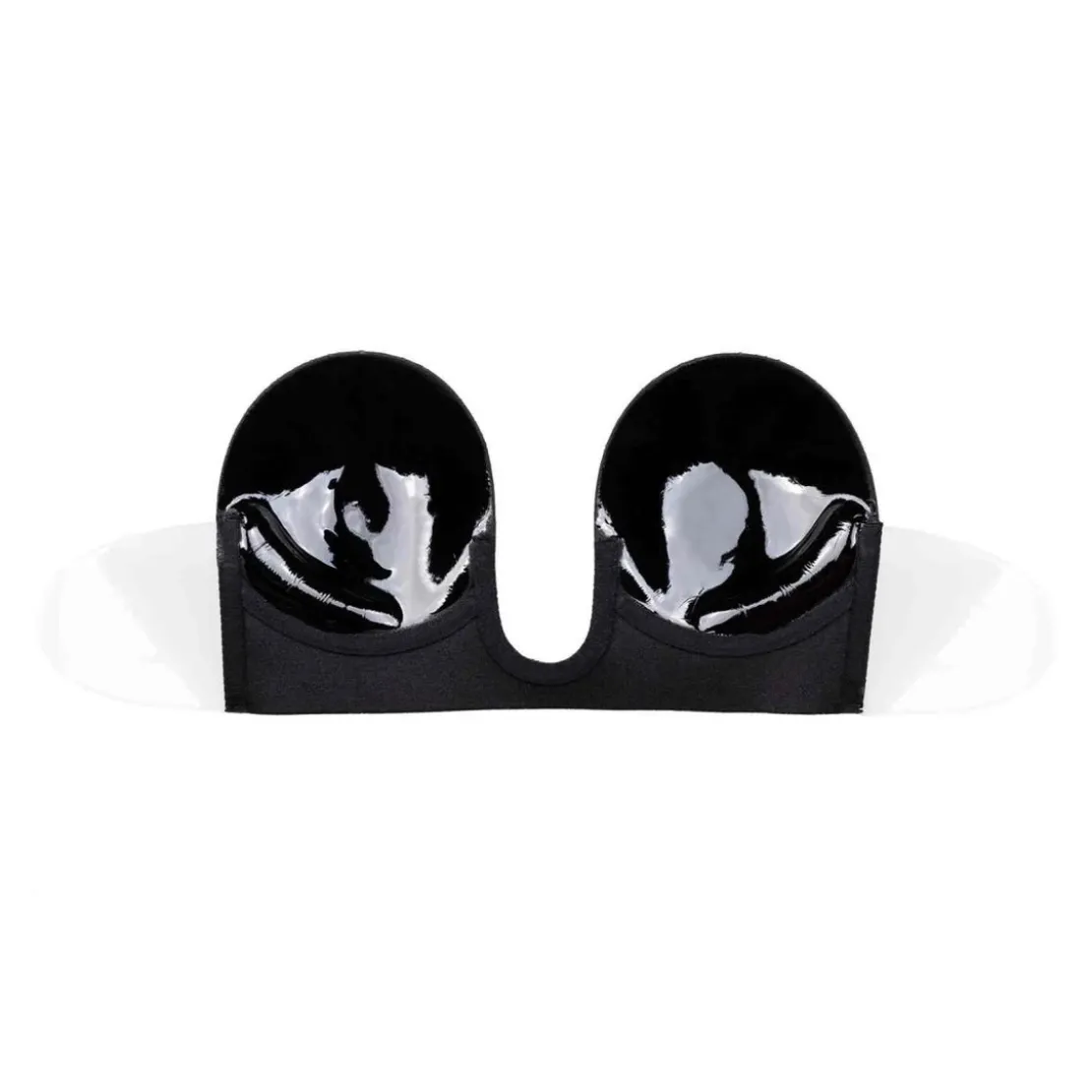 Bye BraSoutien-gorge bandeau adhésif dos nu et décolleté plongeant noir en tissu