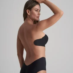 Bye BraSoutien-gorge bandeau adhésif dos nu noir en tissu