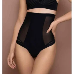 Bye BraString taille haute gainant Noir Bye Bra- POWERMESH SHAPEWEAR