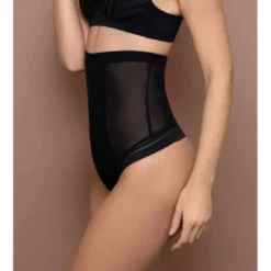 Bye BraString taille haute gainant Noir Bye Bra- POWERMESH SHAPEWEAR