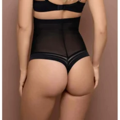 Bye BraString taille haute gainant Noir Bye Bra- POWERMESH SHAPEWEAR