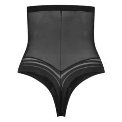Bye BraString taille haute gainant Noir Bye Bra- POWERMESH SHAPEWEAR