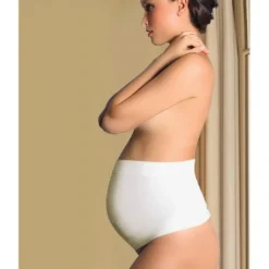 Cache CoeurCeinture de grossesse Blanc - Cache Coeuren coton- ORGANIC