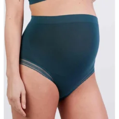 Cache CoeurCulotte de grossesse maxi verte Cache-Cœur Lingerie en viscose- MILK