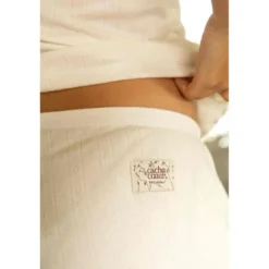 Cache CoeurShort de grossesse taille basse - Blanc - Cache Cœur Lingerie en coton bio- TROUSSEAU