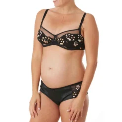 Cache CoeurShorty de grossesse noir Cache Coeur Lingerie - CLEO
