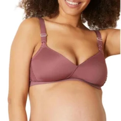 Cache CoeurSoutien-gorge de grossesse et d'allaitement sans armatures - Violet Cache Cœur Lingerie- SERENA
