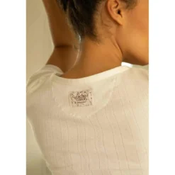 Cache CoeurT-shirt de grossesse et d'allaitement - Blanc - Cache Cœur Lingerie en coton bio- TROUSSEAU