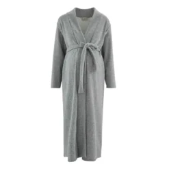 Cache CoeurVeste longue grossesse grise Cache Coeur Lingerieen viscose- SWEETHOME