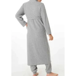 Cache CoeurVeste longue grossesse grise Cache Coeur Lingerieen viscose- SWEETHOME