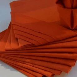 CalitexLot de 12 Serviettes ARC EN CIEL Paprika 44 x 44 cm