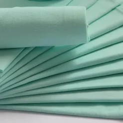 CalitexLot de 12 serviettes de table ARC EN CIEL vert d'eau 44 x 44 cm