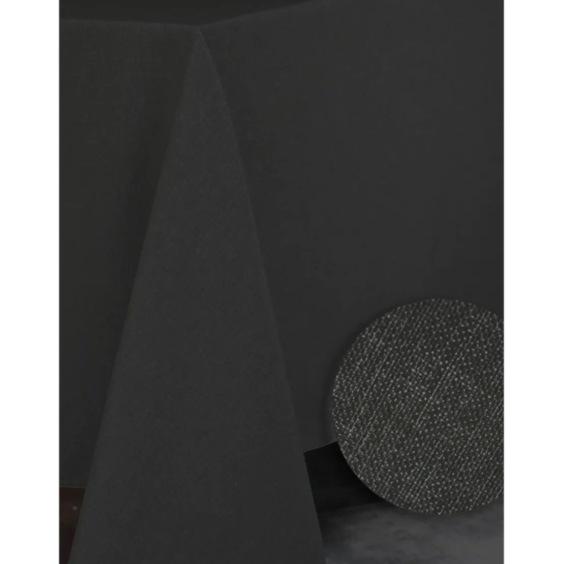 CalitexNappe rectangulaire en coton chiné - gris anthracite