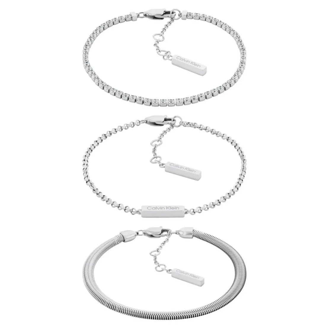 Calvin Klein BijouxBracelet Femme Calvin Klein Bijoux Ck Trio - 35000796 Acier Argent