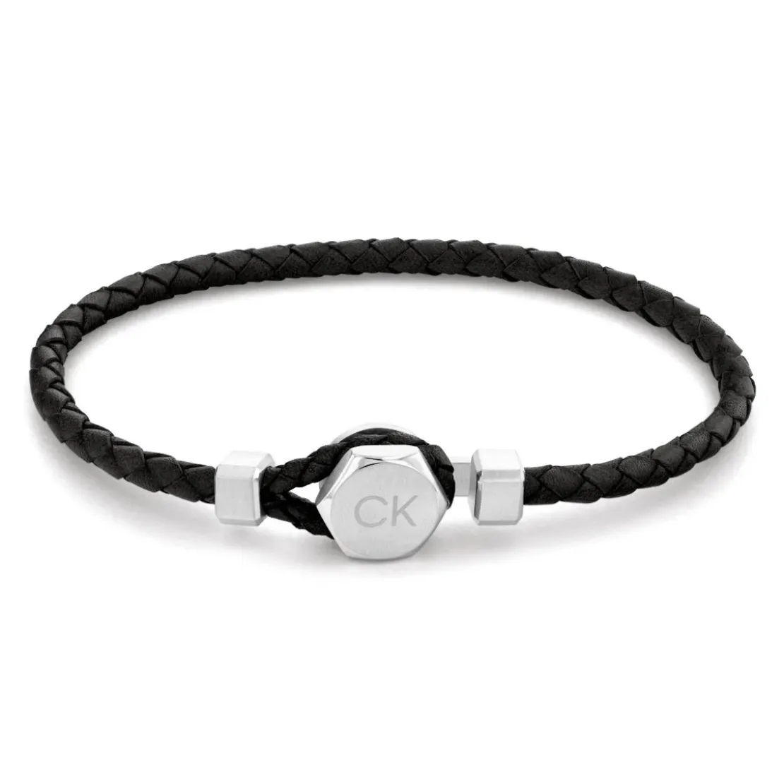 Calvin Klein BijouxBracelet Homme Calvin Klein Bijoux - 35000260 Cuir, Acier Noir