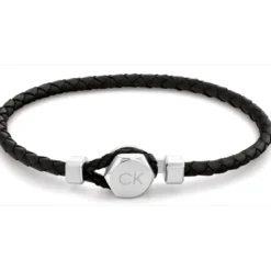 Calvin Klein BijouxBracelet Homme Calvin Klein Bijoux - 35000260 Cuir, Acier Noir