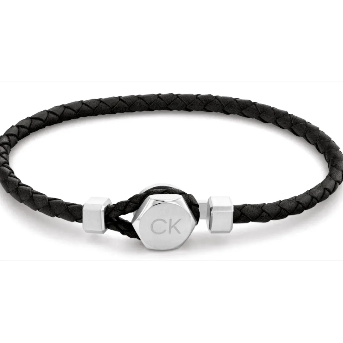 Calvin Klein BijouxBracelet Homme Calvin Klein Bijoux - 35000260 Cuir, Acier Noir
