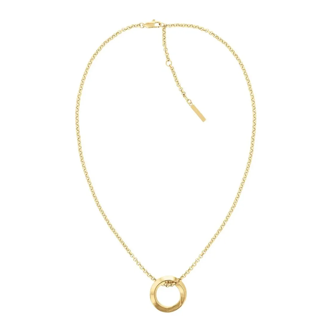 Calvin Klein BijouxCollier Femme Calvin KleinTwisted Ring - 35000307 Acier Doré