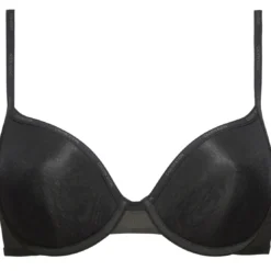Calvin Klein UnderwearSoutien-gorge coques armatures noir en nylon- SHEER MARQUISETTE