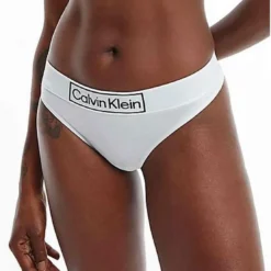 Calvin Klein UnderwearString - Calvin Klein Underwear Blancen coton