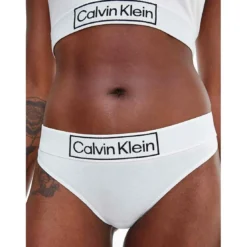 Calvin Klein UnderwearString - Calvin Klein Underwear Blancen coton