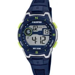 CalypsoMontre Homme Calypso Digital Crush - K5853-3 Bracelet Silicone Bleu Marine