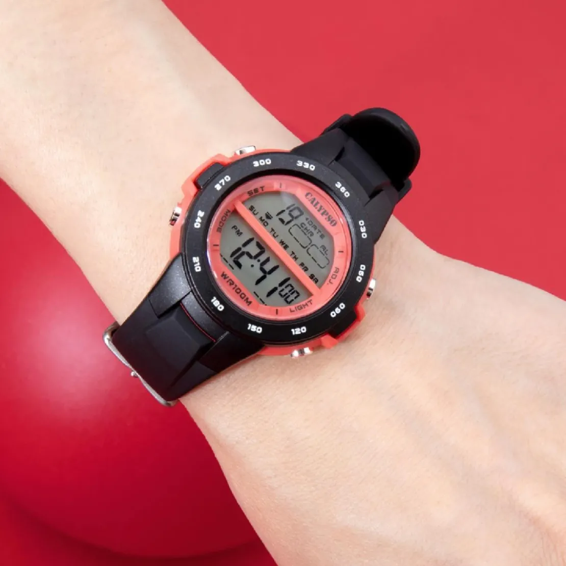 CalypsoMontre Mixte Calypso Junior Collection - K5850-6 Bracelet Silicone Noir