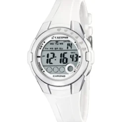 CalypsoMontre Mixte Calypso Junior K5571-1 - Bracelet Silicone Blanc
