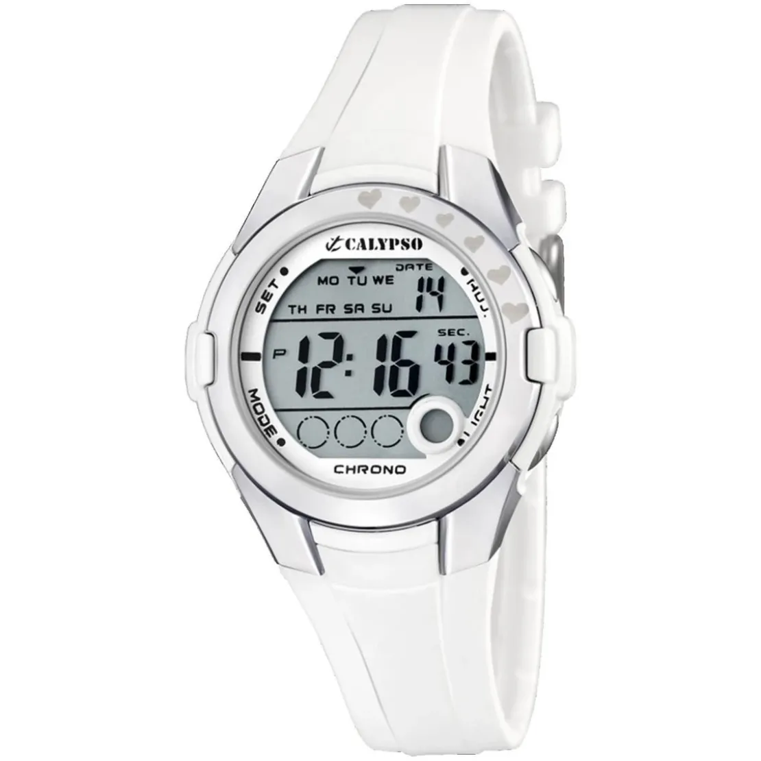 CalypsoMontre Mixte Calypso Junior K5571-1 - Bracelet Silicone Blanc