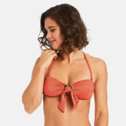 Camille Cerf x Pomm PoireHaut de maillot de bain bandeau orange Maui-Maui